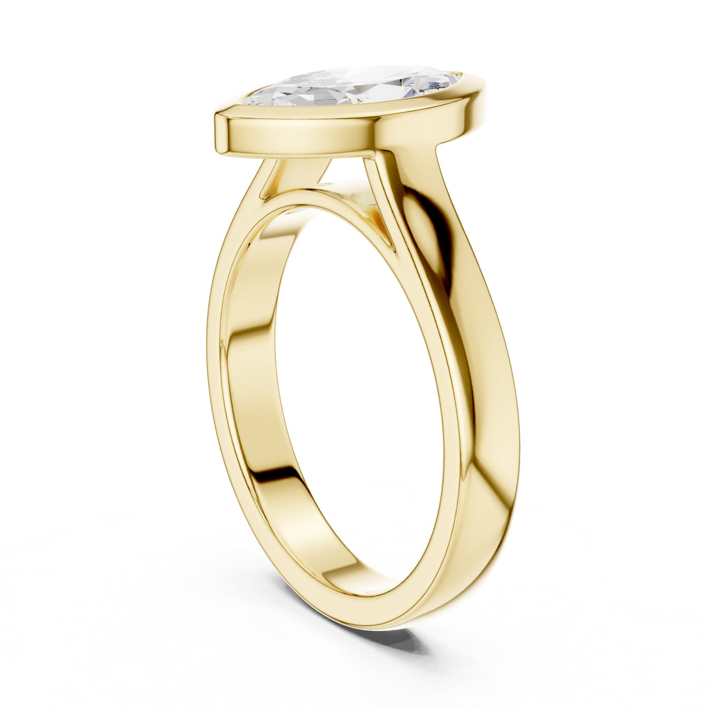 2.00 ct Seamless Encase Ring 2ct Yellow Gold Marquise