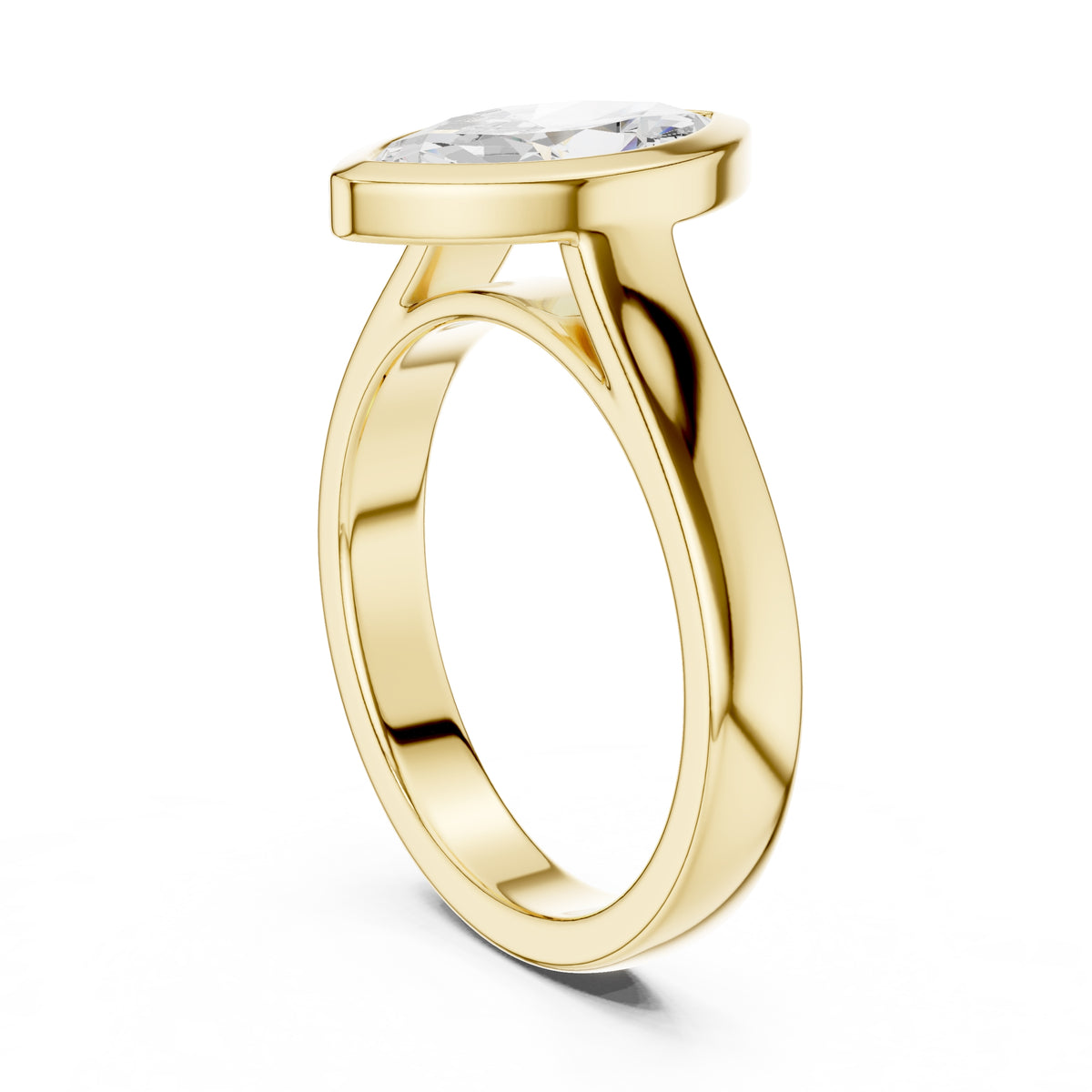 2.00 ct Seamless Encase Ring 2ct Yellow Gold Marquise