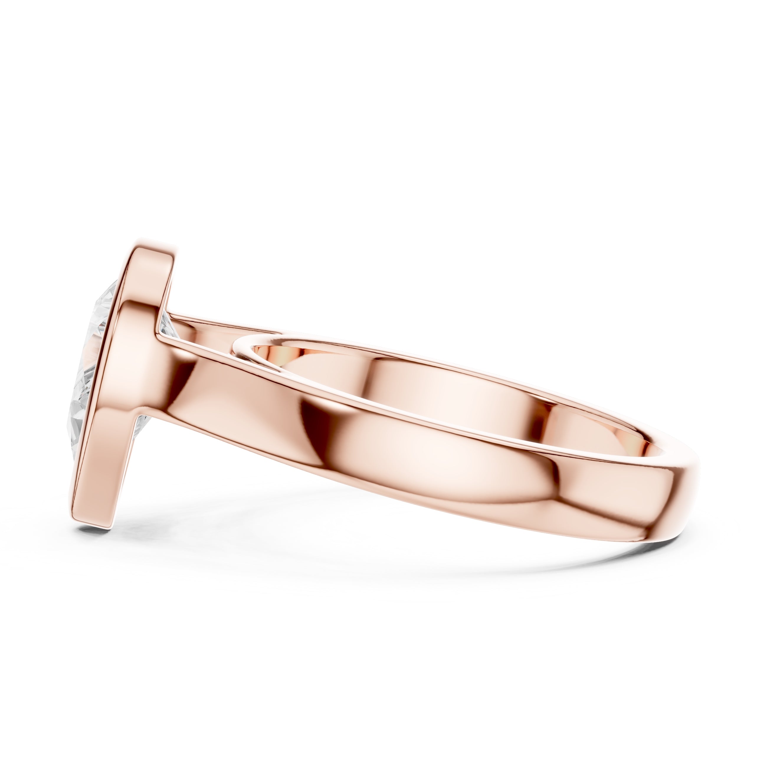 2.00 ct Seamless Encase Ring 2ct Rose Gold Pear