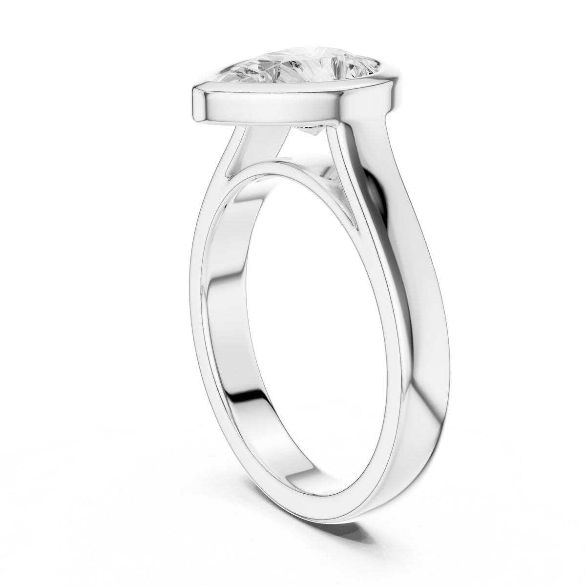 2.00 ct Seamless Encase Ring 2ct White Gold Pear