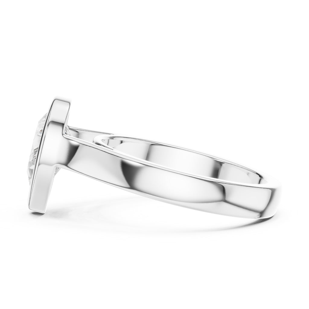 2.00 ct Seamless Encase Ring 2ct White Gold Pear