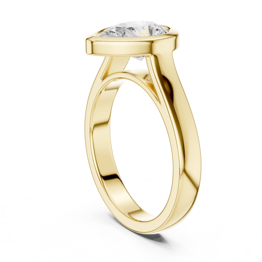 2.00 ct Seamless Encase Ring 2ct Yellow Gold Pear