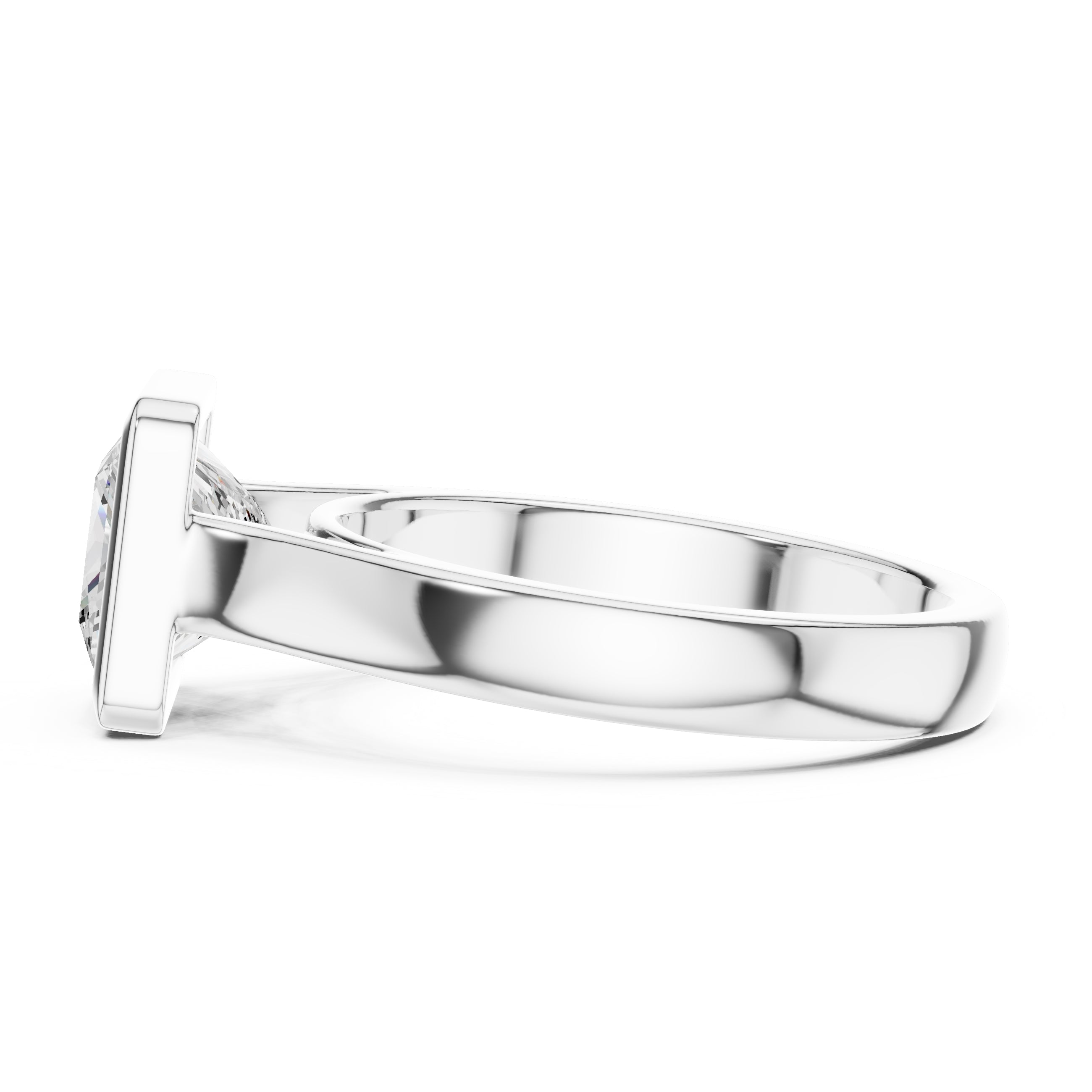 2.00 ct Seamless Encase Ring 2ct White Gold Princess