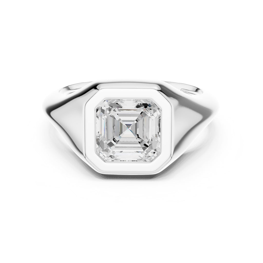 2.00 ct Fortress Setting 2ct White Gold Asscher
