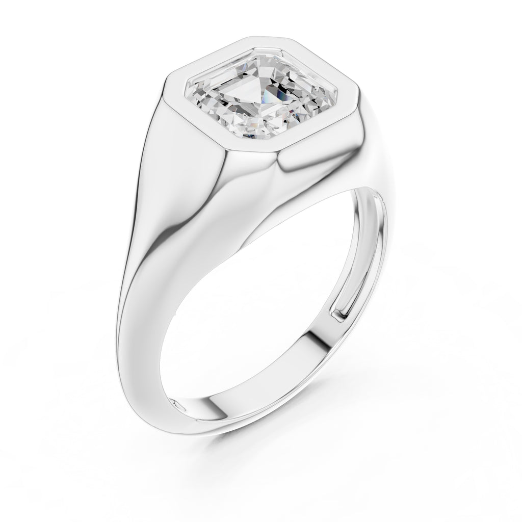 2.00 ct Fortress Setting 2ct White Gold Asscher