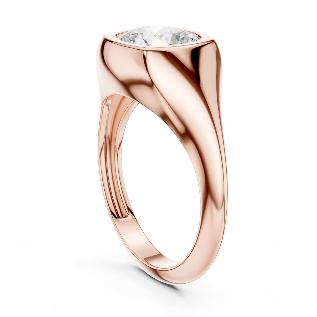 2.00 ct Fortress Setting 2ct Rose Gold Cushion