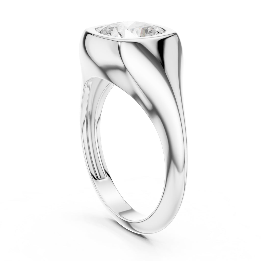 2.00 ct Fortress Setting 2ct White Gold Cushion