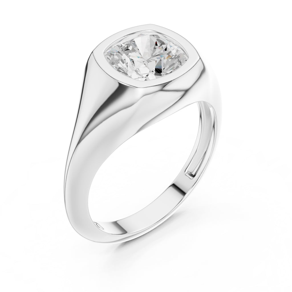 2.00 ct Fortress Setting 2ct White Gold Cushion
