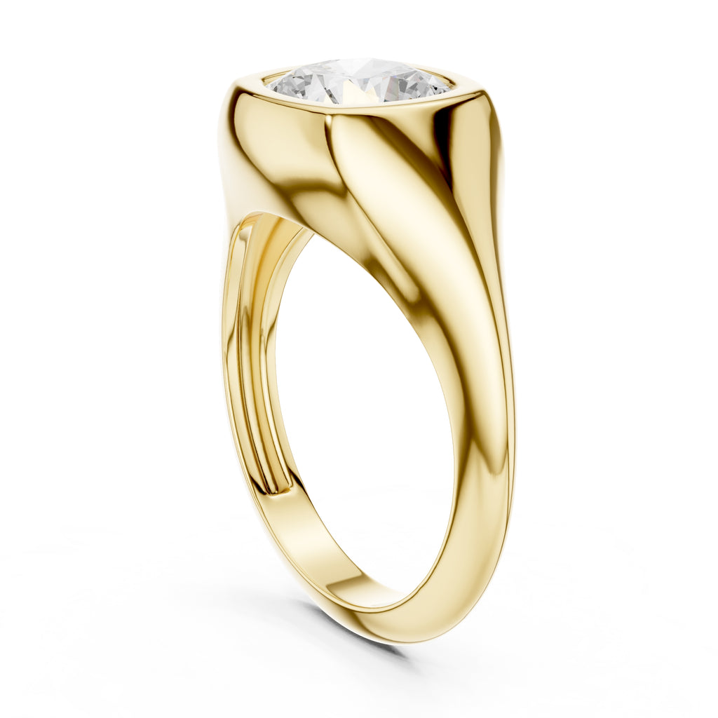 2.00 ct Fortress Setting 2ct Yellow Gold Cushion