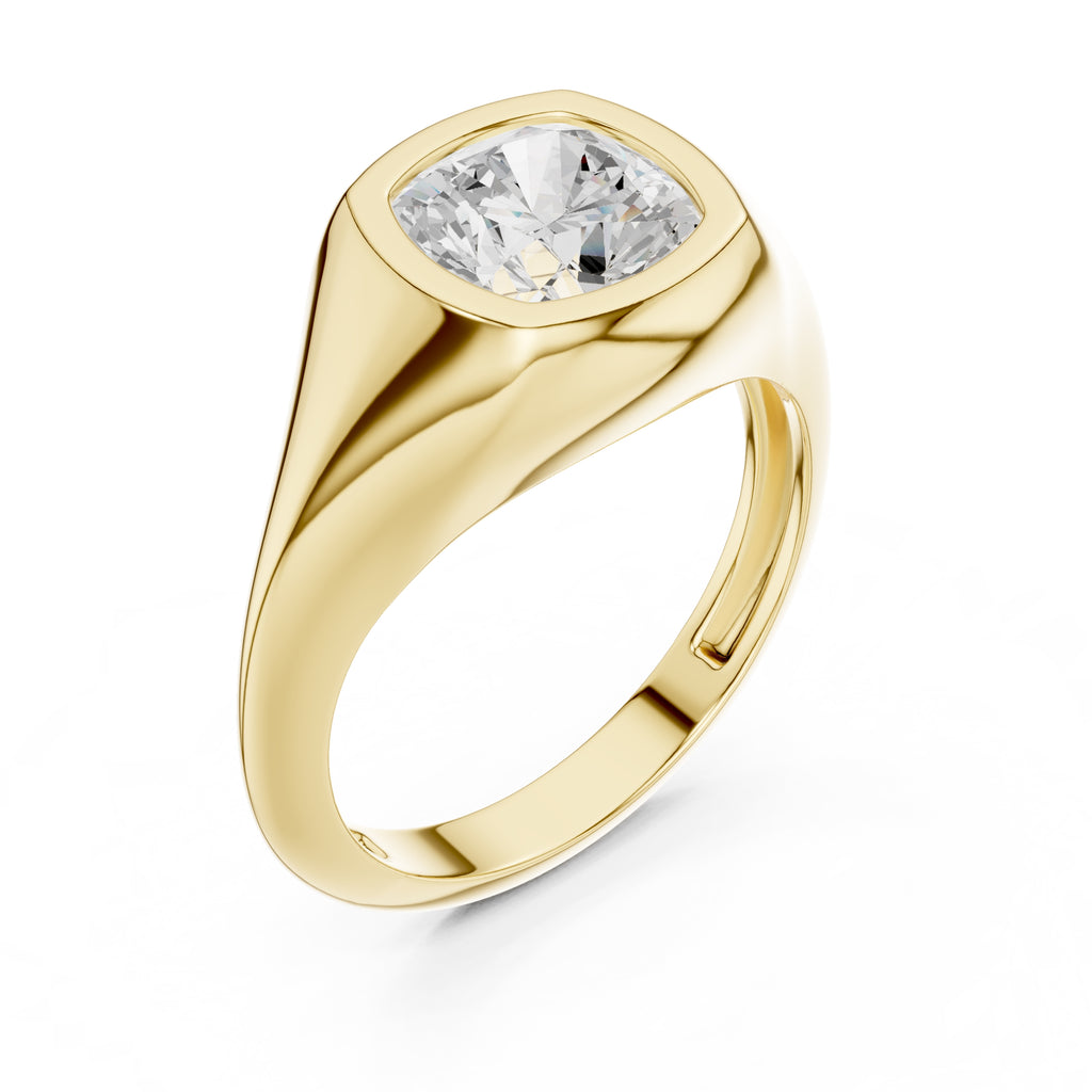 2.00 ct Fortress Setting 2ct Yellow Gold Cushion
