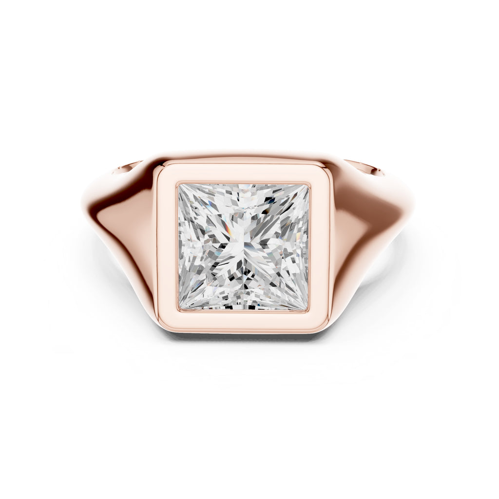 2.00 ct Fortress Setting 2ct Rose Gold Princess