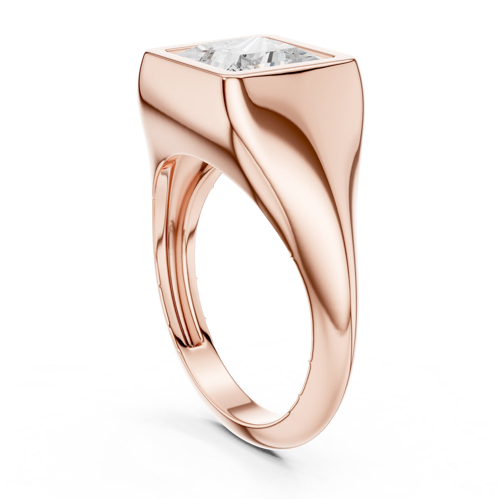 2.00 ct Fortress Setting 2ct Rose Gold Princess
