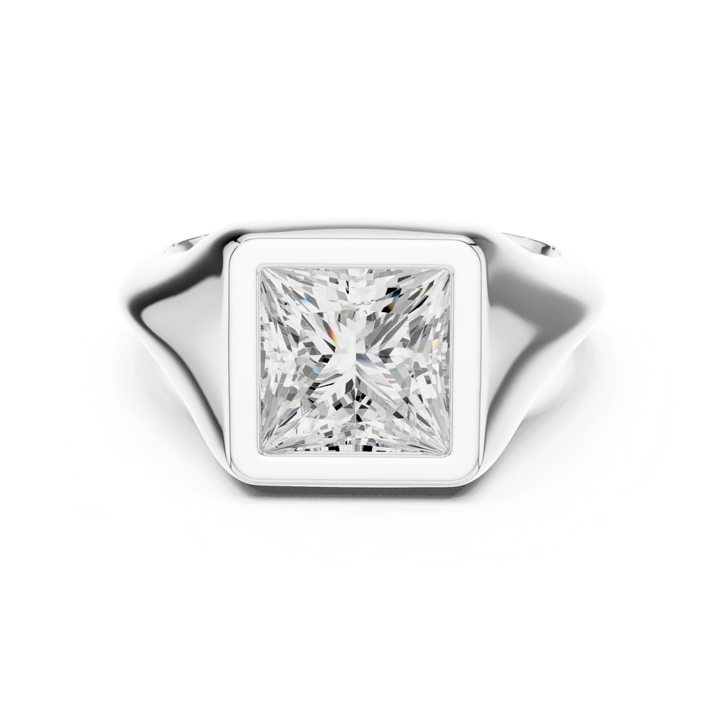2.00 ct Fortress Setting 2ct White Gold Princess