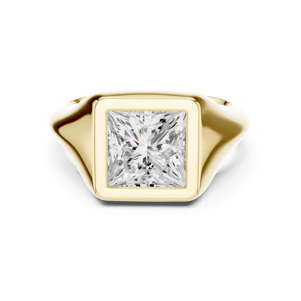 2.00 ct Fortress Setting 2ct Yellow Gold Princess