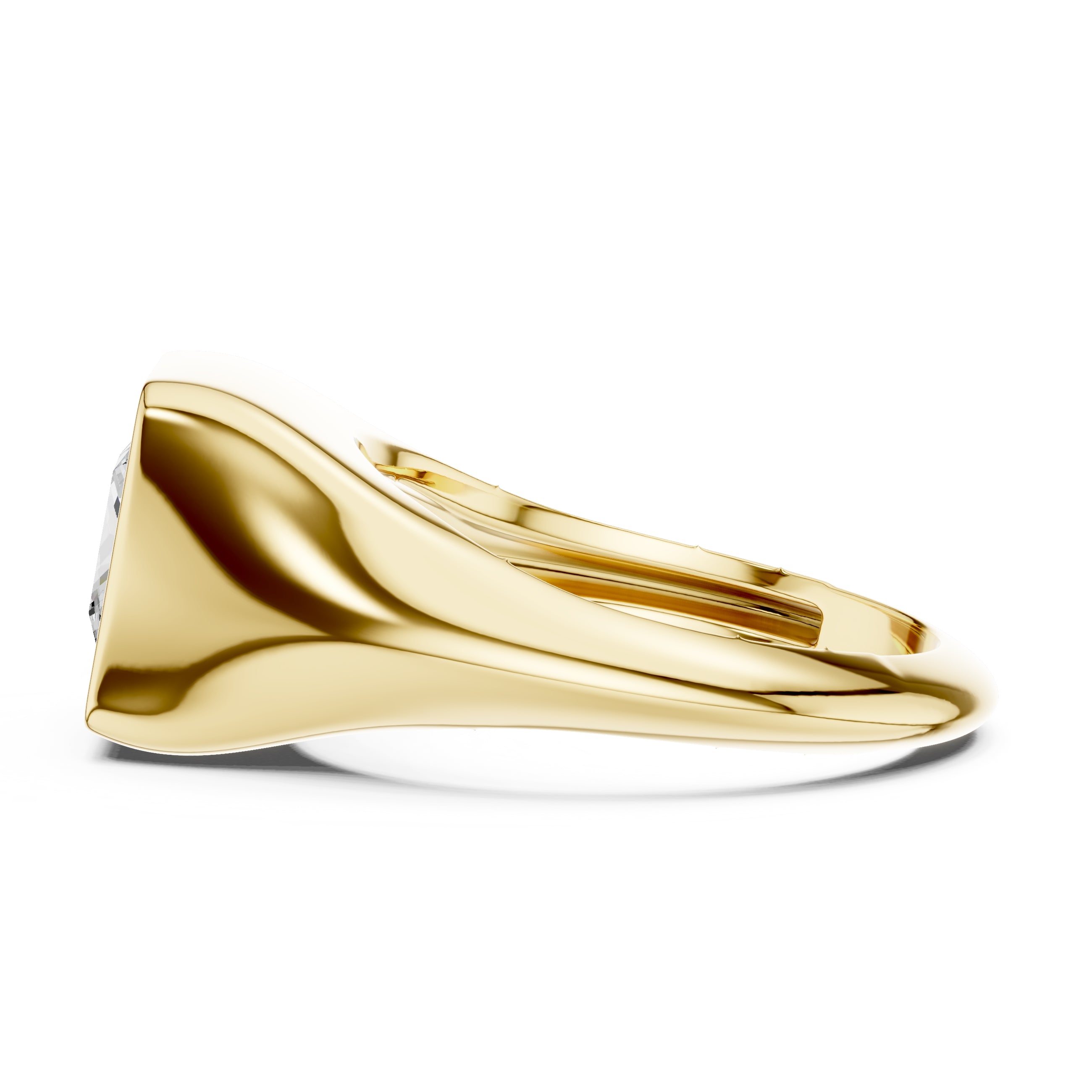 2.00 ct Fortress Setting 2ct Yellow Gold Princess