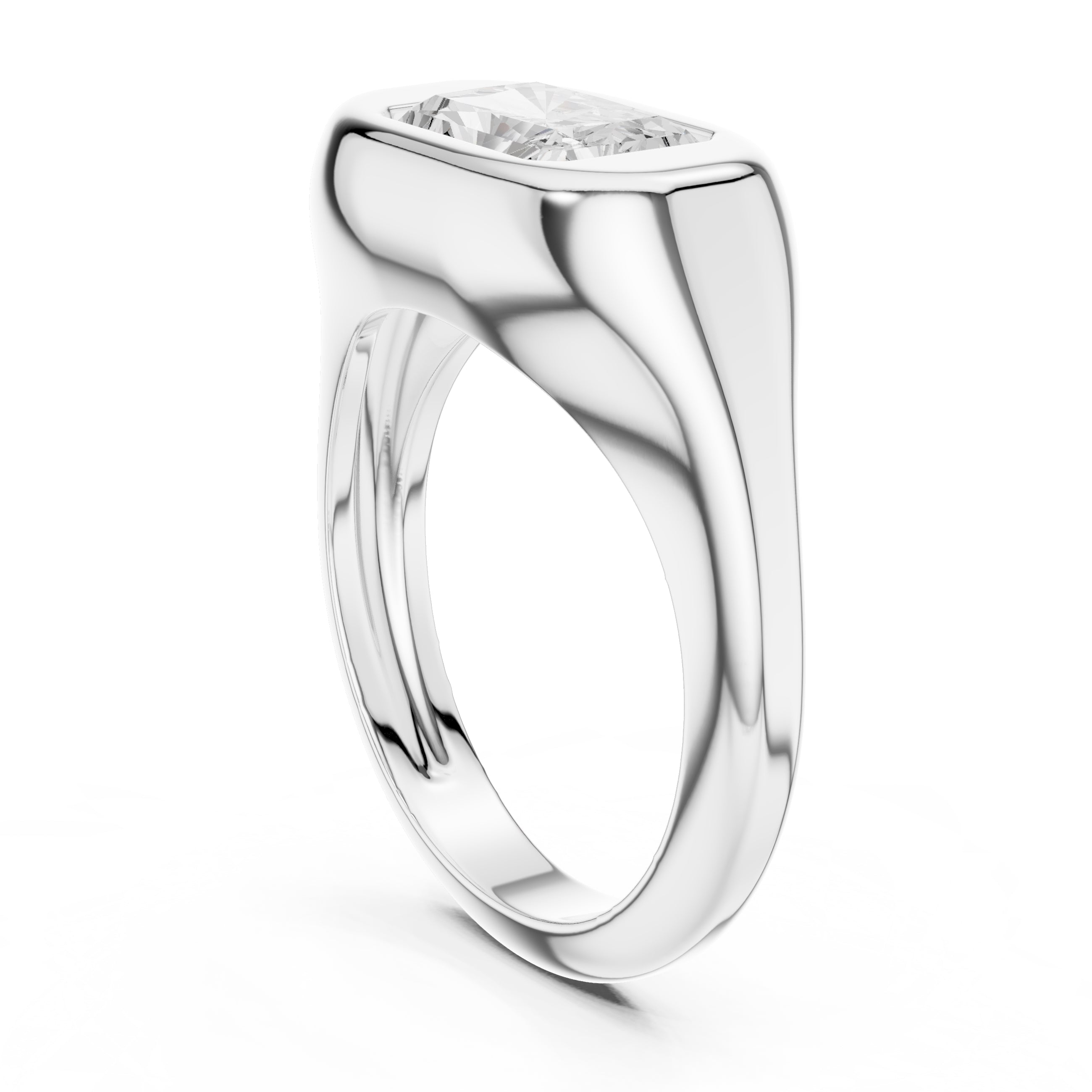 2.00 ct Fortress Setting 2ct White Gold Radiant