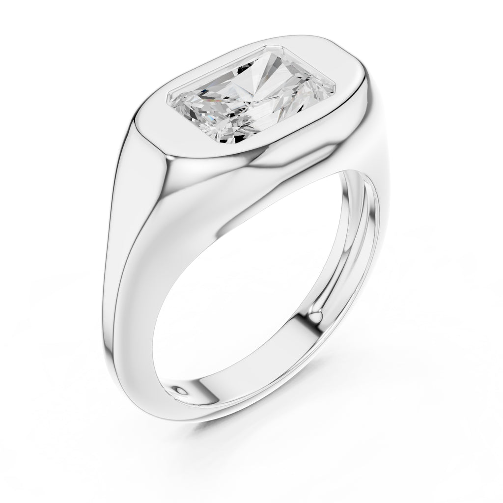 2.00 ct Fortress Setting 2ct White Gold Radiant