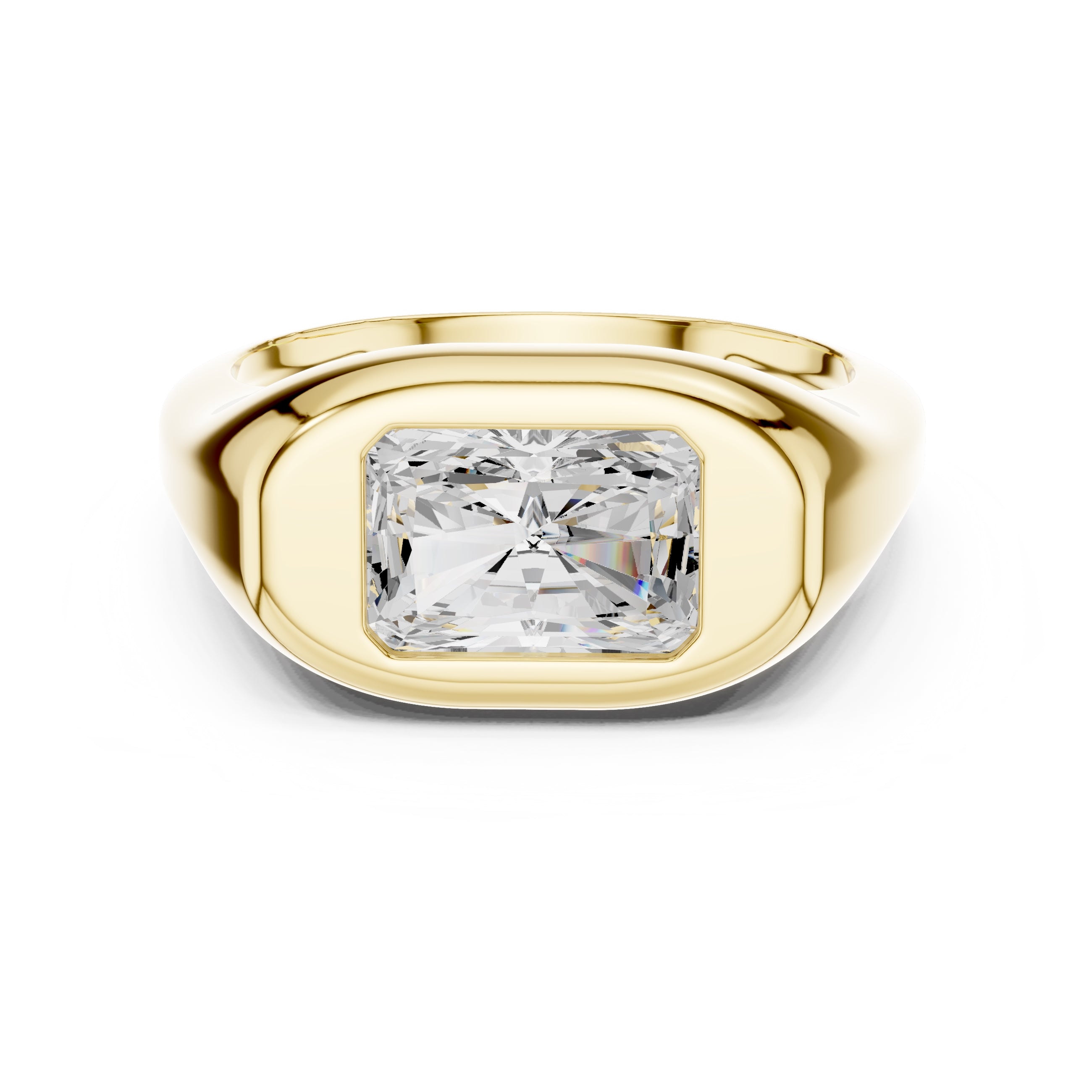 2.00 ct Fortress Setting 2ct Yellow Gold Radiant