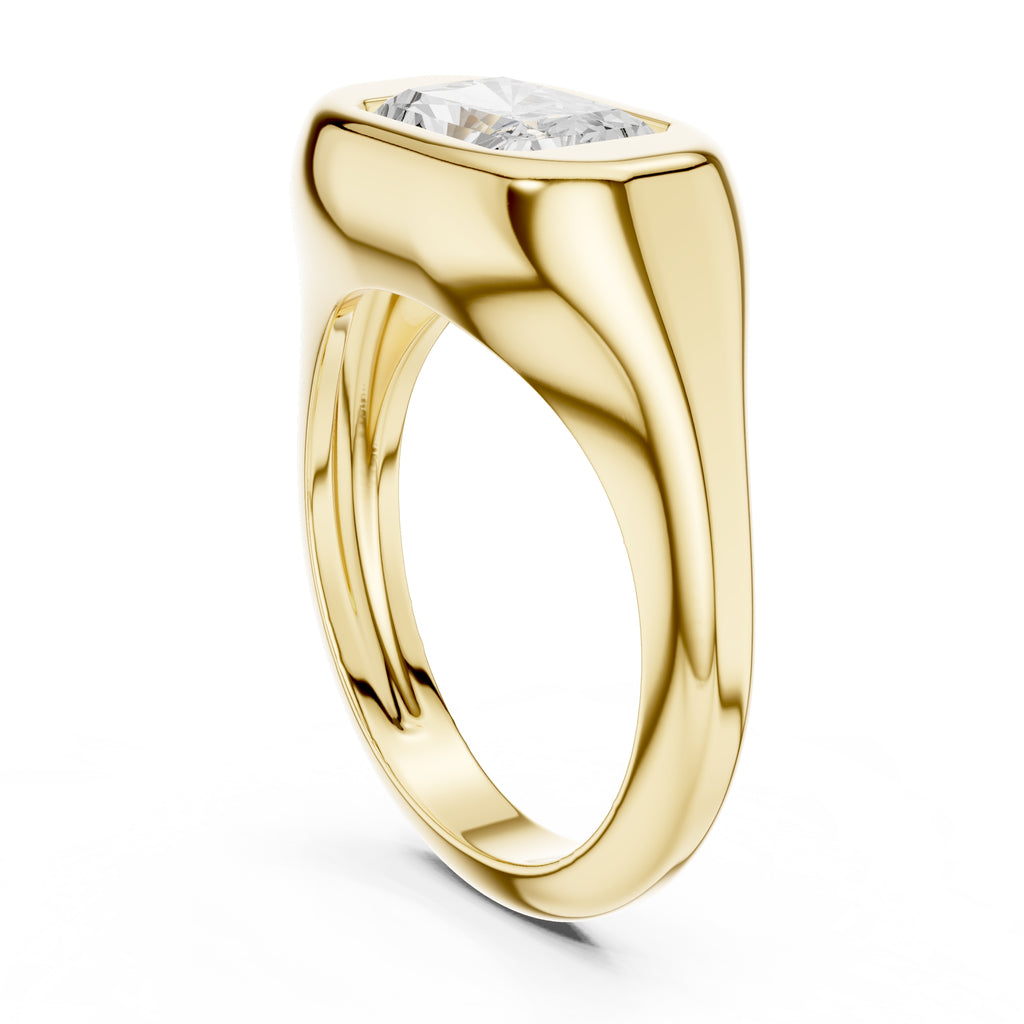 2.00 ct Fortress Setting 2ct Yellow Gold Radiant