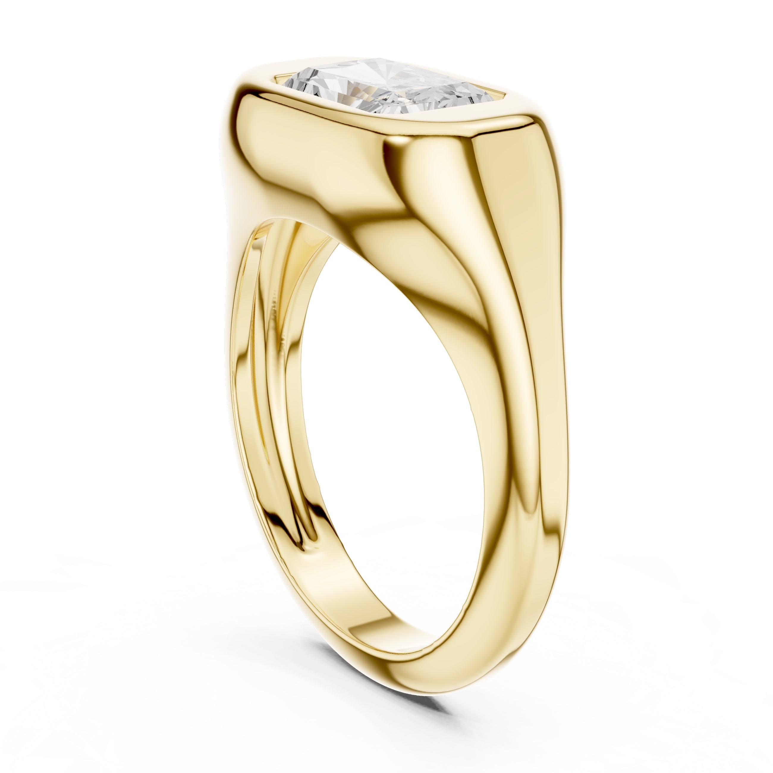 2.00 ct Fortress Setting 2ct Yellow Gold Radiant