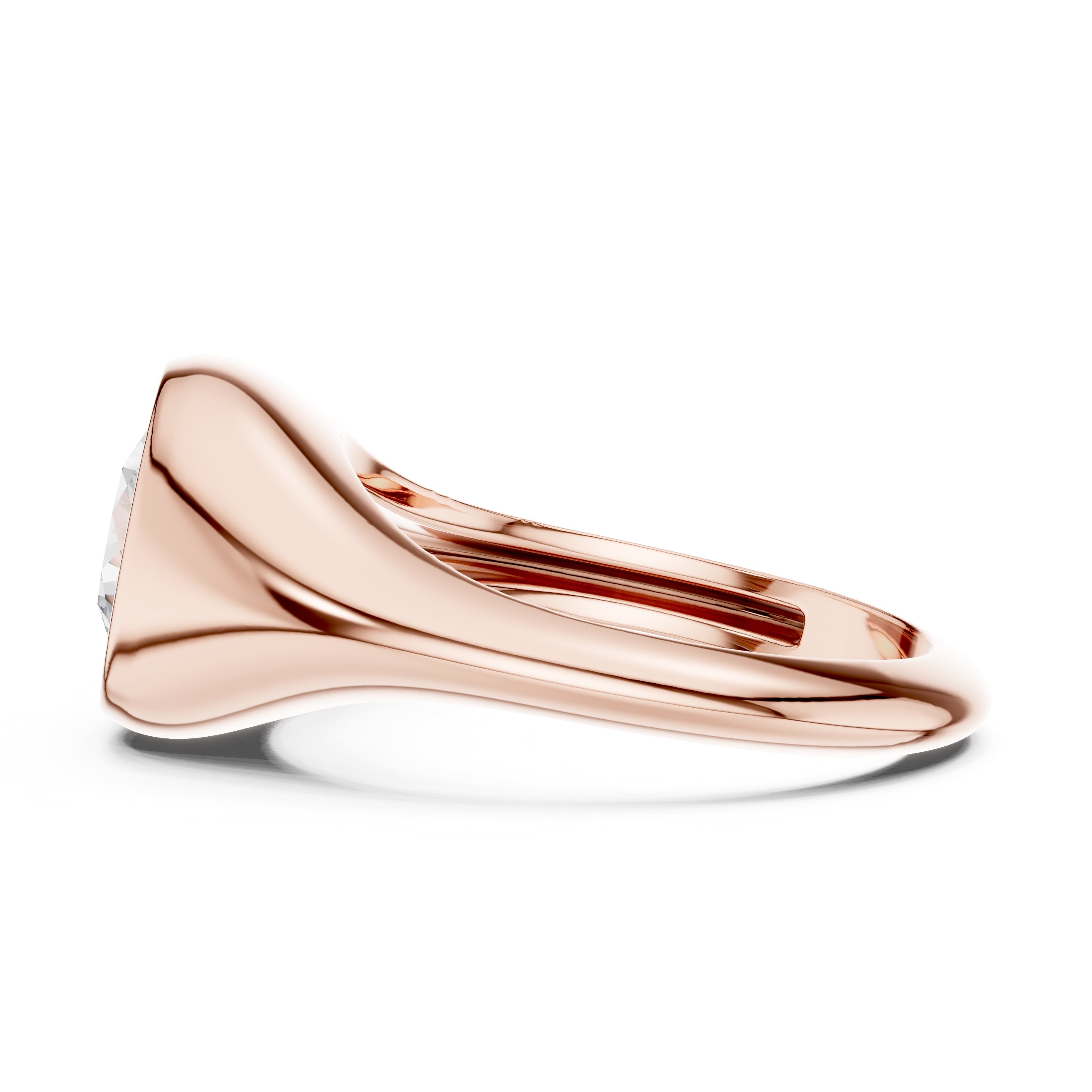 2.00 ct Fortress Setting 2ct Rose Gold Round