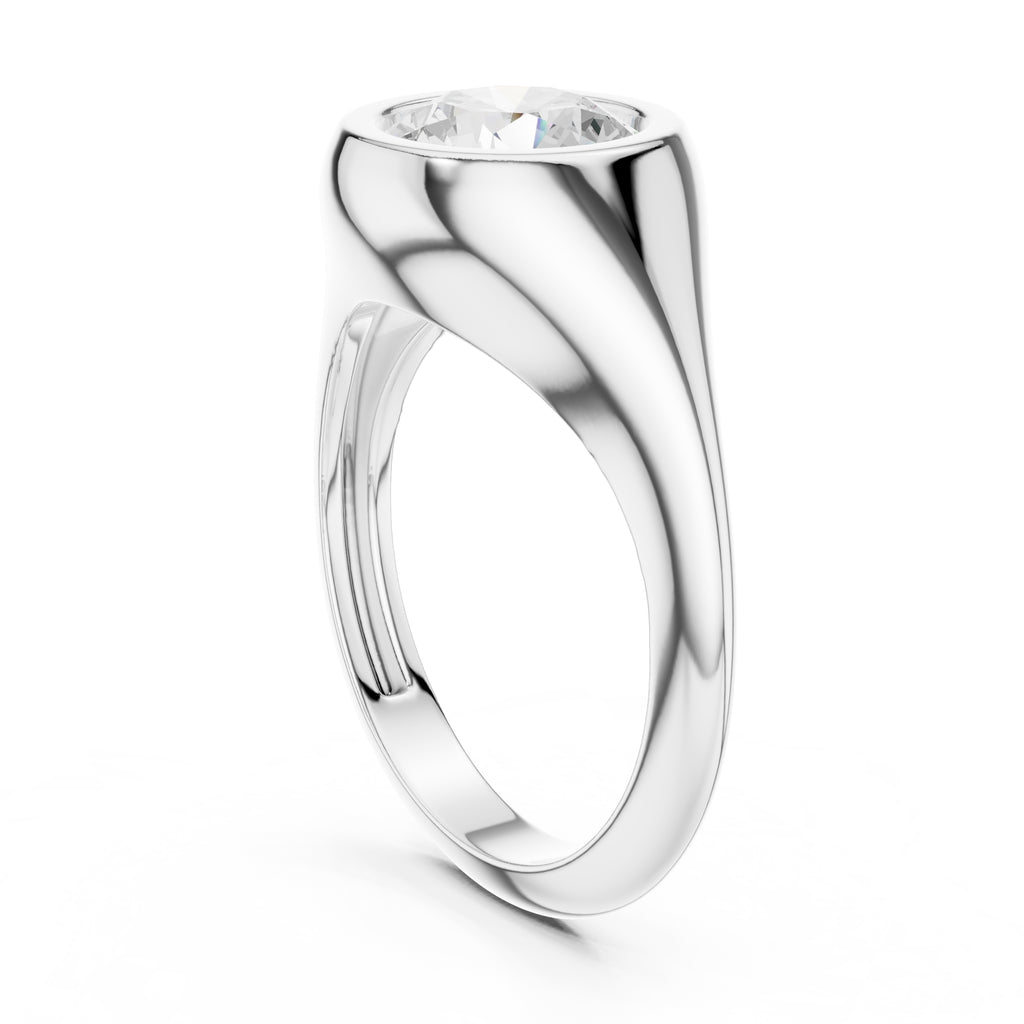 2.00 ct Fortress Setting 2ct White Gold Round