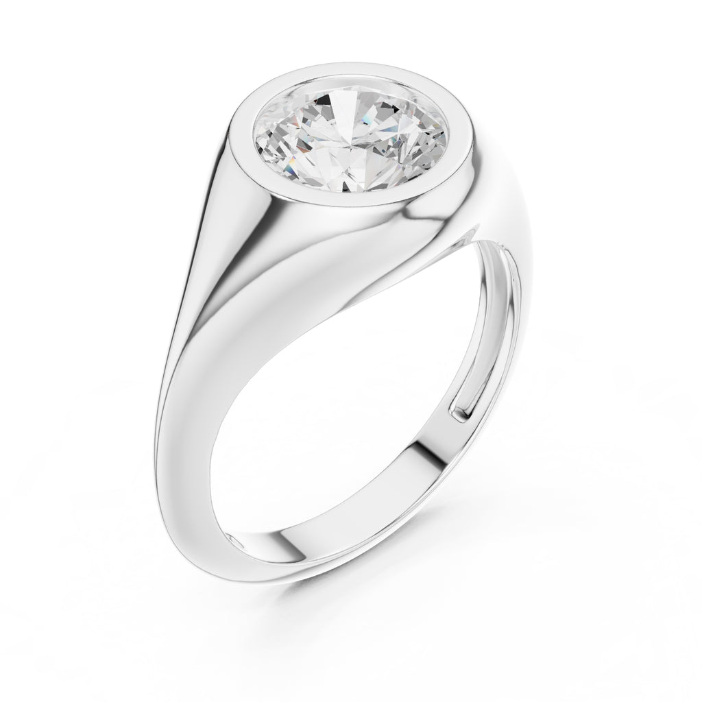 2.00 ct Fortress Setting 2ct White Gold Round