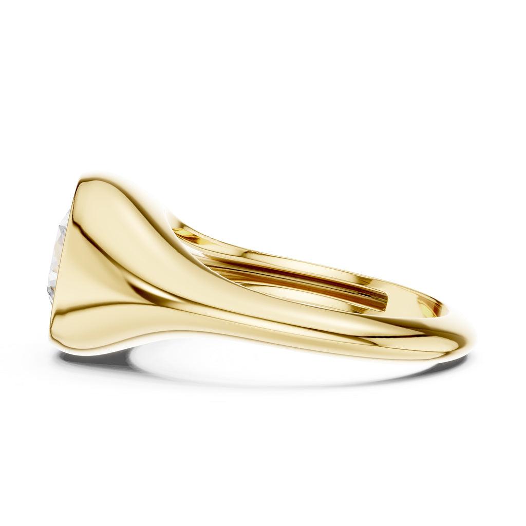 2.00 ct Fortress Setting 2ct Yellow Gold Round