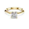 1.00 ct Signature Four-Prong Solitaire 1ct Yellow Gold Asscher