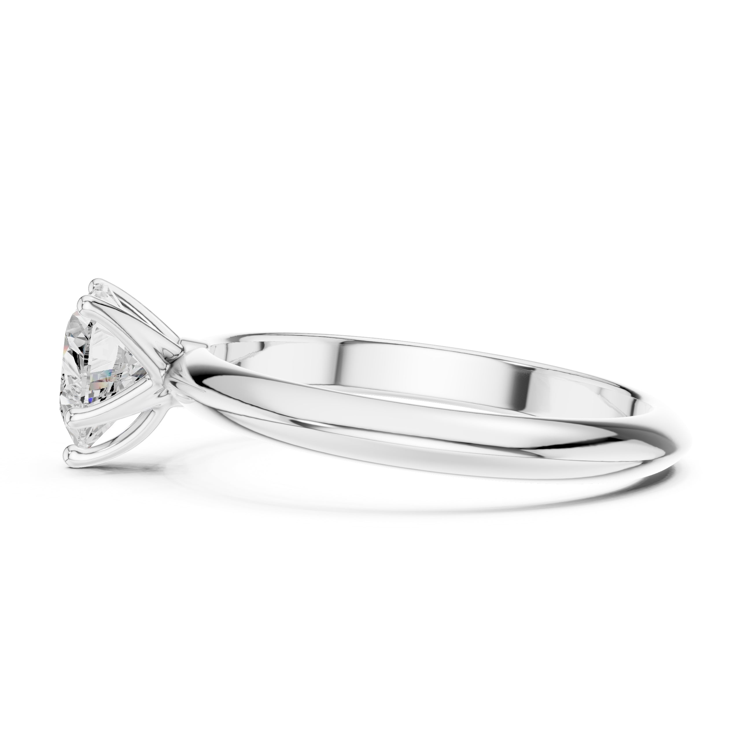 1.00 ct Signature Four-Prong Solitaire 1ct White Gold Heart