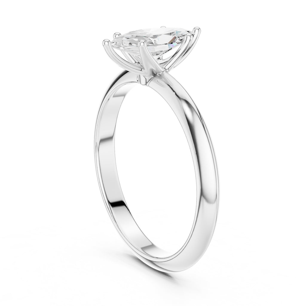 1.00 ct Signature Four-Prong Solitaire 1ct White Gold Marquise