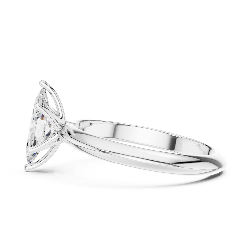 1.00 ct Signature Four-Prong Solitaire 1ct White Gold Marquise