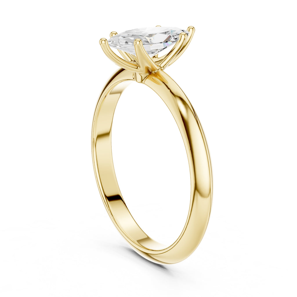 1.00 ct Signature Four-Prong Solitaire 1ct Yellow Gold Marquise