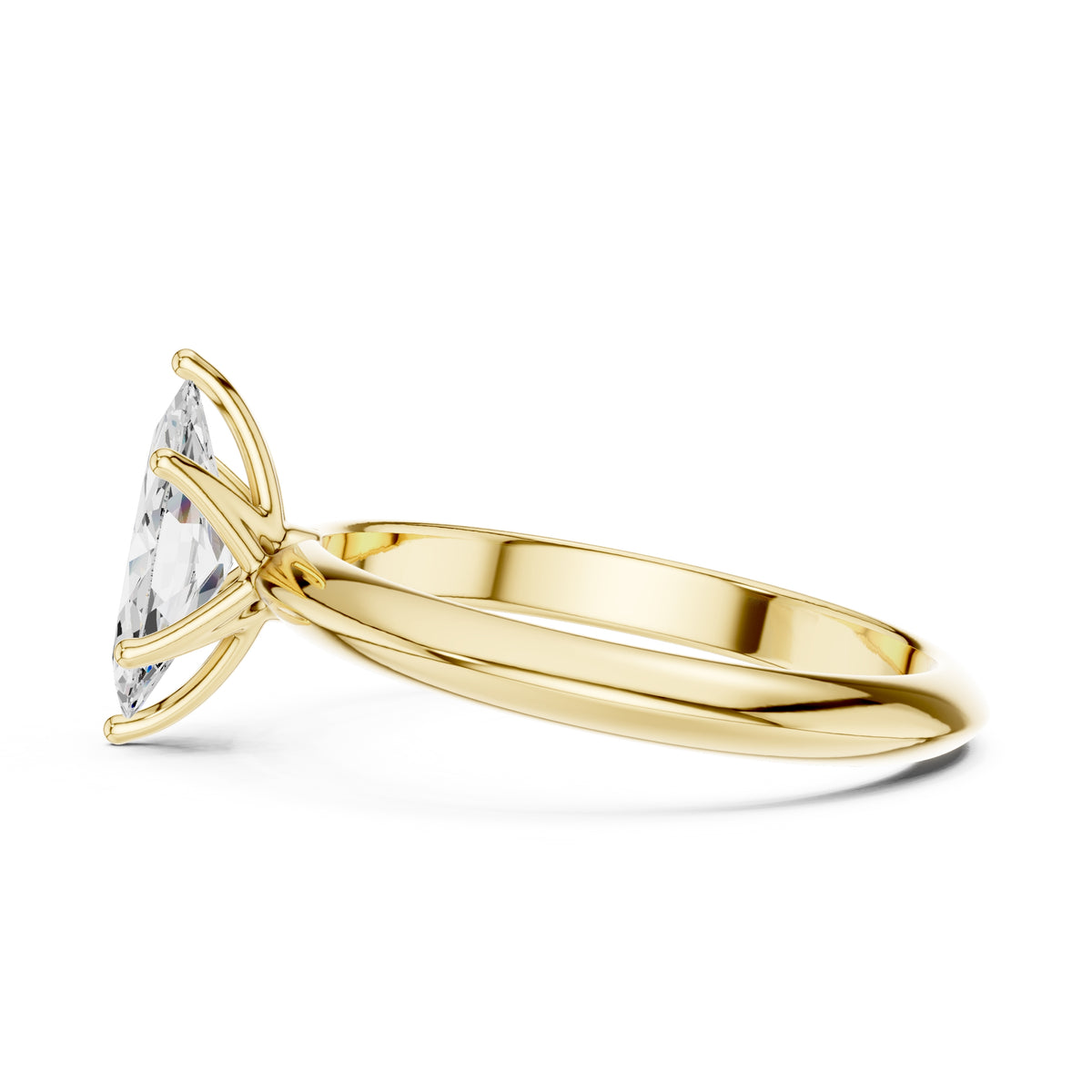 1.00 ct Signature Four-Prong Solitaire 1ct Yellow Gold Marquise