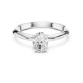 1.00 ct Signature Four-Prong Solitaire 1ct White Gold Oval