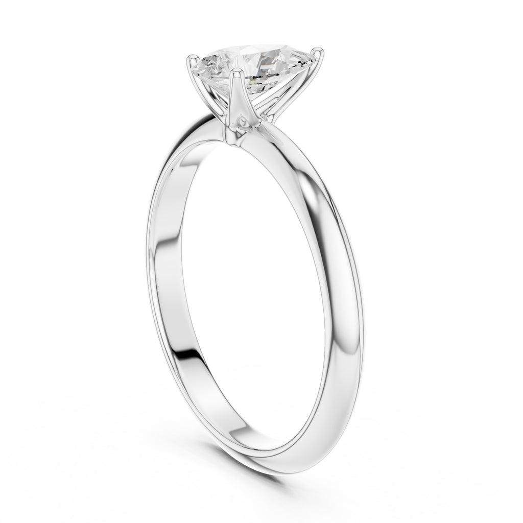 1.00 ct Signature Four-Prong Solitaire 1ct White Gold Pear