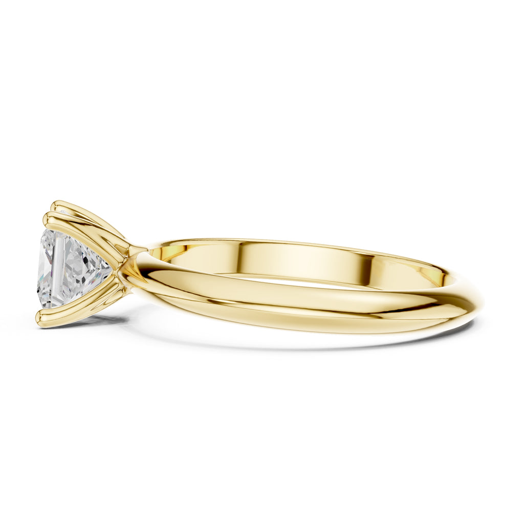 1.00 ct Signature Four-Prong Solitaire 1ct Yellow Gold Princess