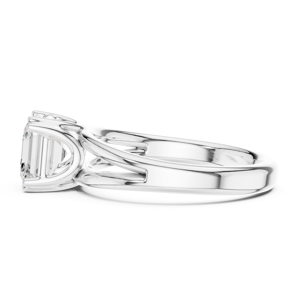 2.00 ct Open Frame Ring 2ct White Gold Asscher