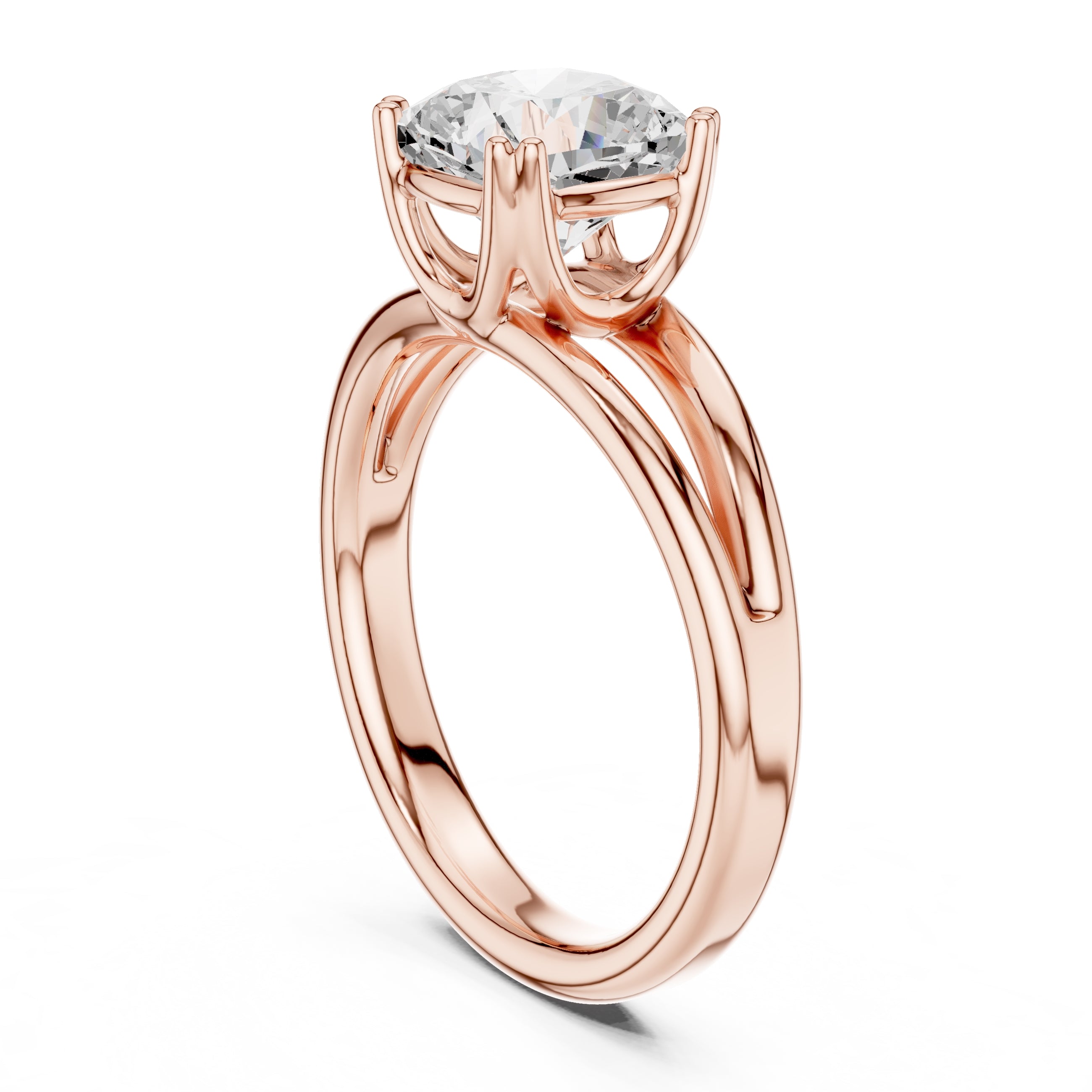 2.00 ct Open Frame Ring 2ct Rose Gold Cushion