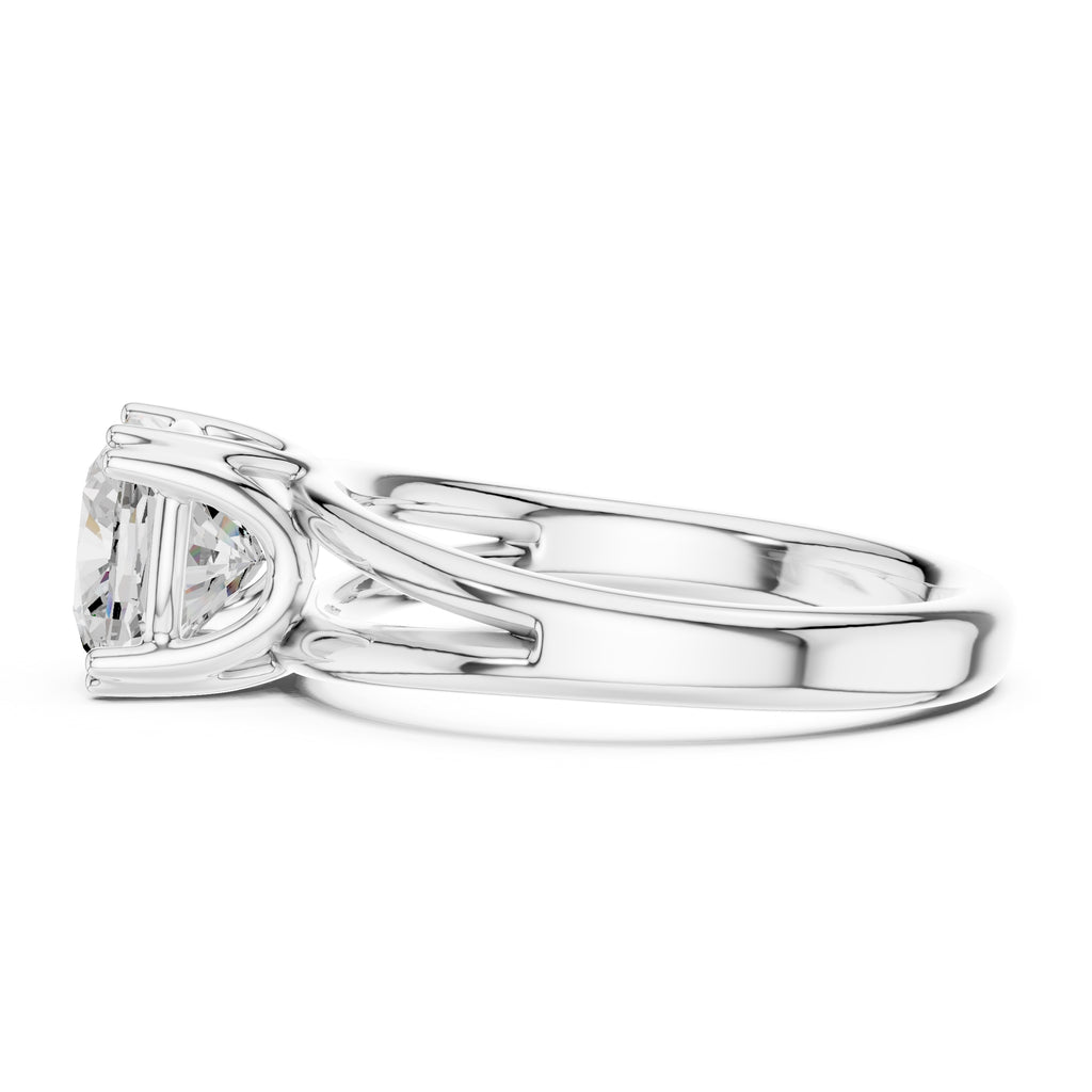 2.00 ct Open Frame Ring 2ct White Gold Cushion
