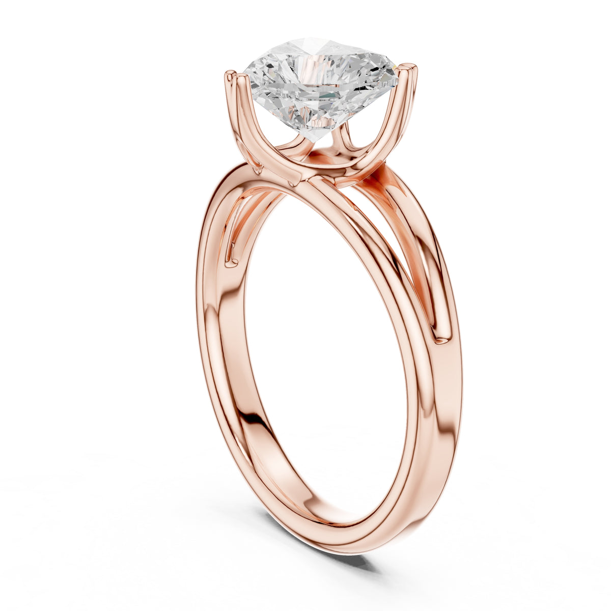 2.00 ct Open Frame Ring 2ct Rose Gold Heart