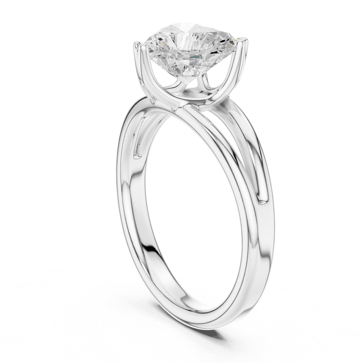 2.00 ct Open Frame Ring 2ct White Gold Heart