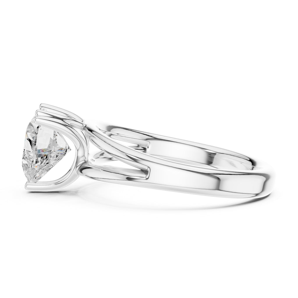 2.00 ct Open Frame Ring 2ct White Gold Heart