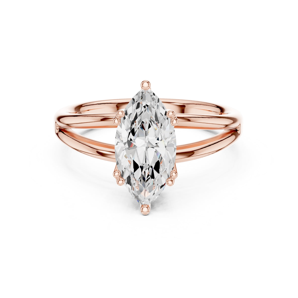 2.00 ct Open Frame Ring 2ct Rose Gold Marquise