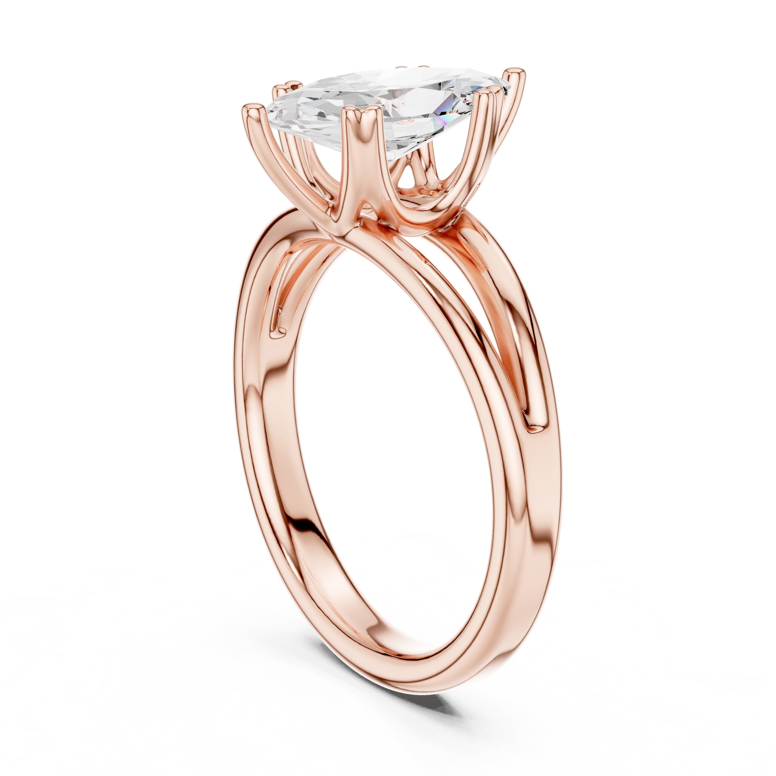 2.00 ct Open Frame Ring 2ct Rose Gold Marquise