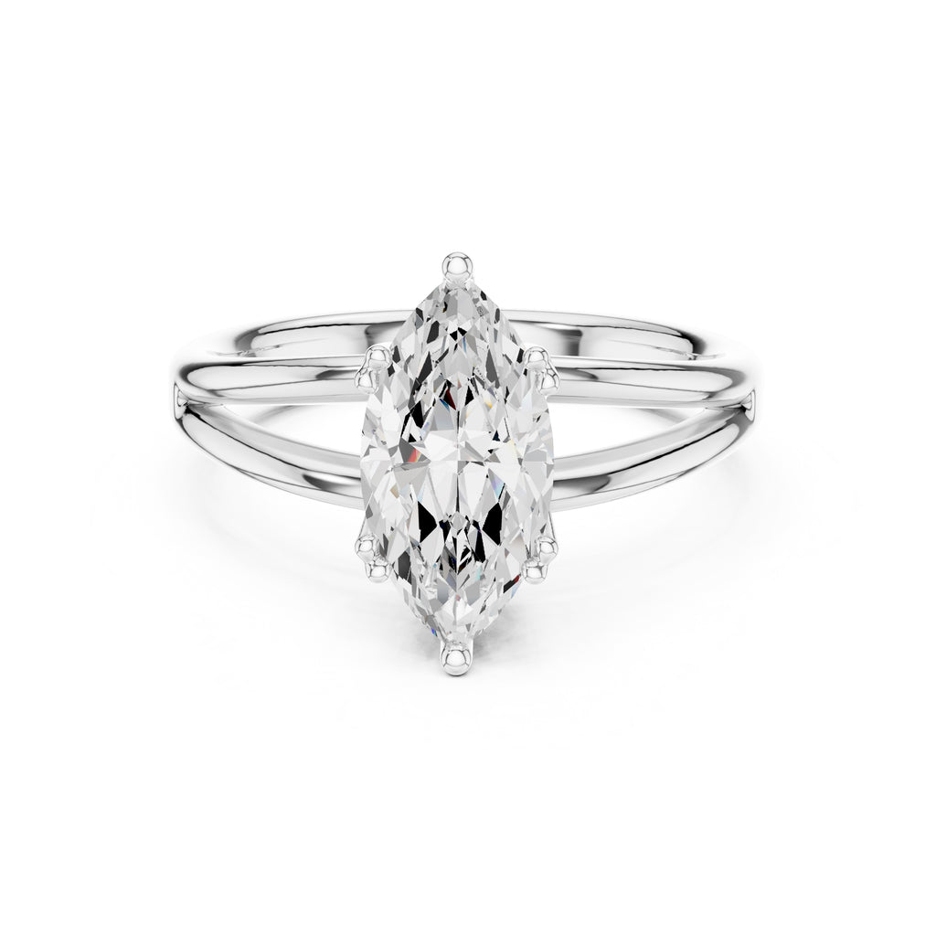 2.00 ct Open Frame Ring 2ct White Gold Marquise