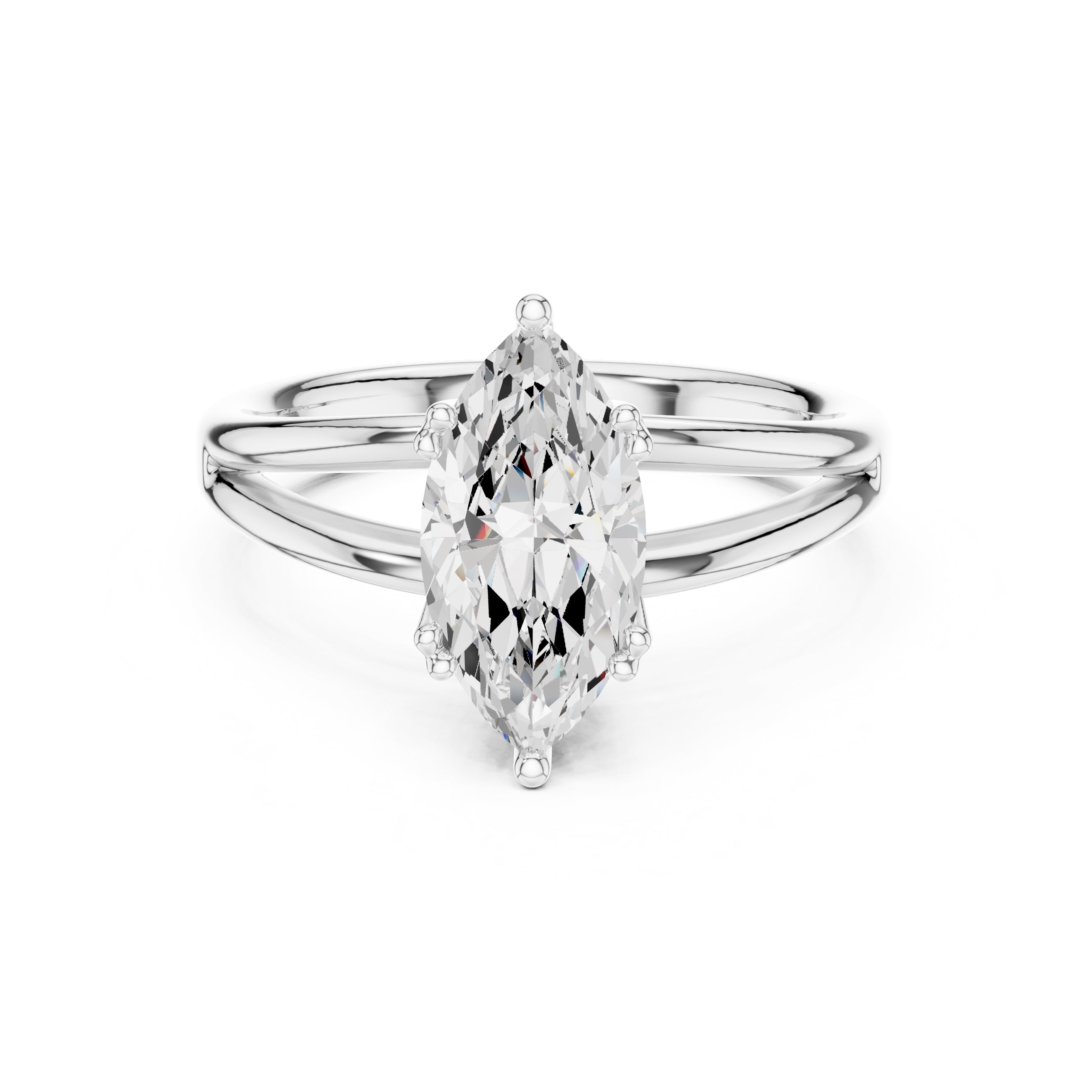 2.00 ct Open Frame Ring 2ct White Gold Marquise