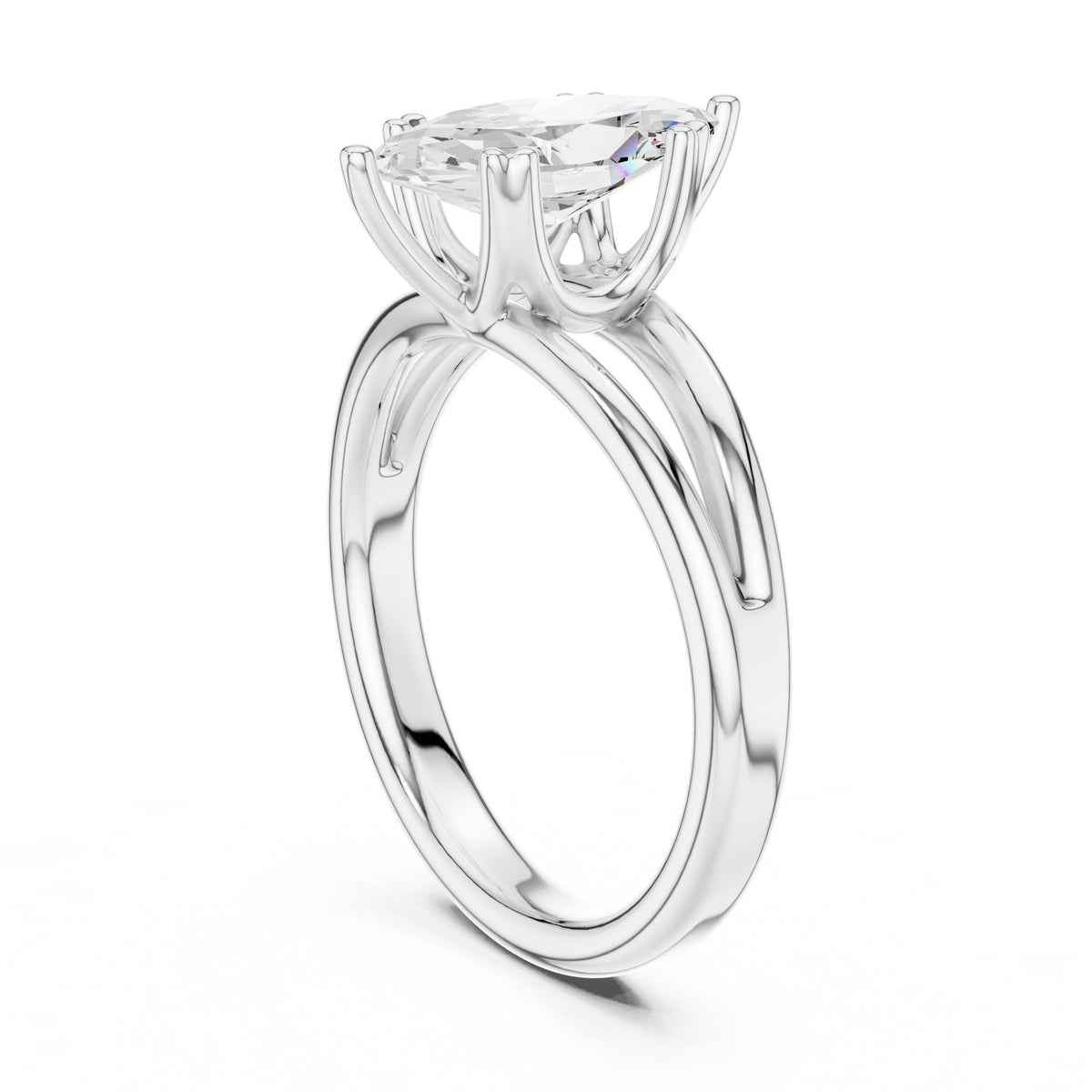 2.00 ct Open Frame Ring 2ct White Gold Marquise