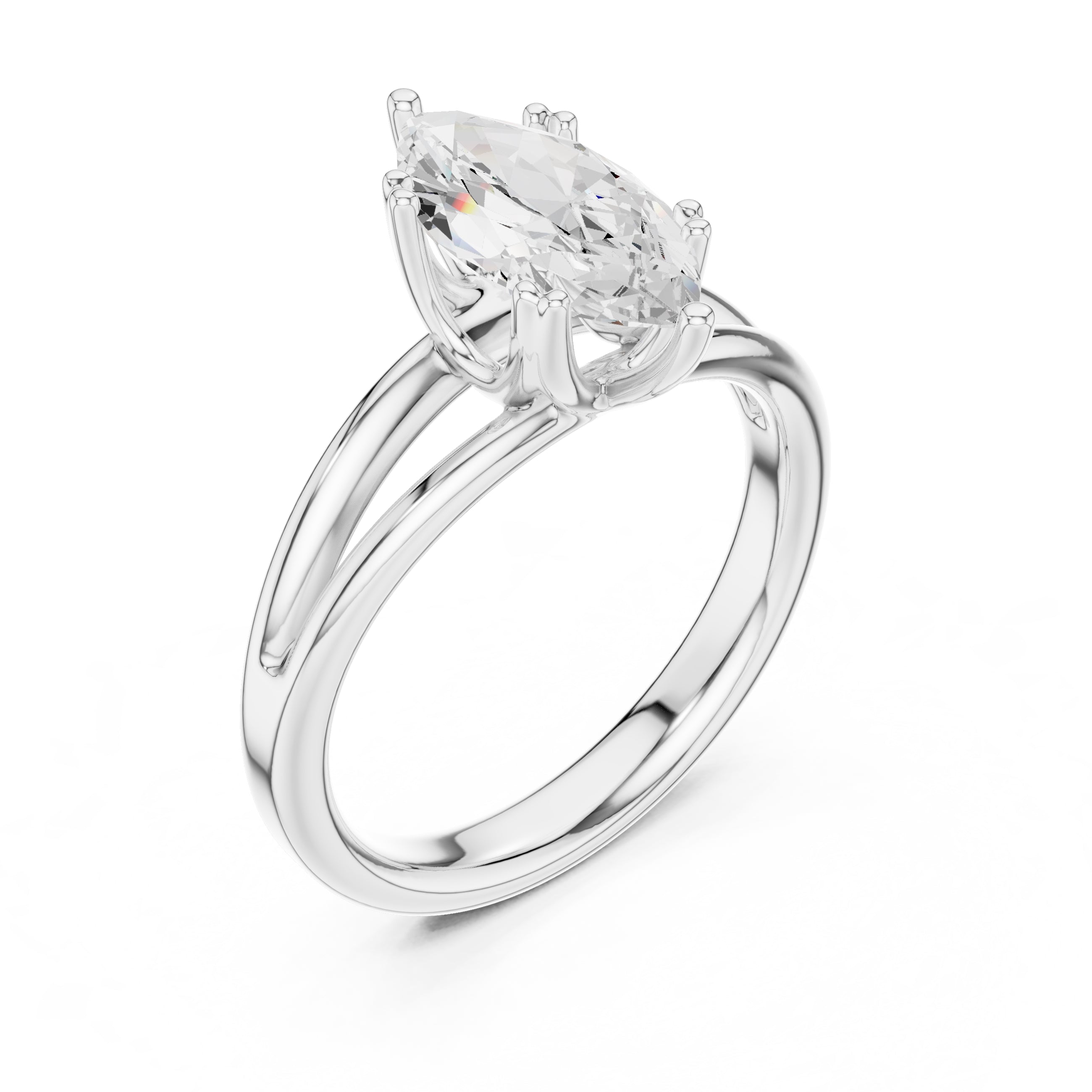 2.00 ct Open Frame Ring 2ct White Gold Marquise