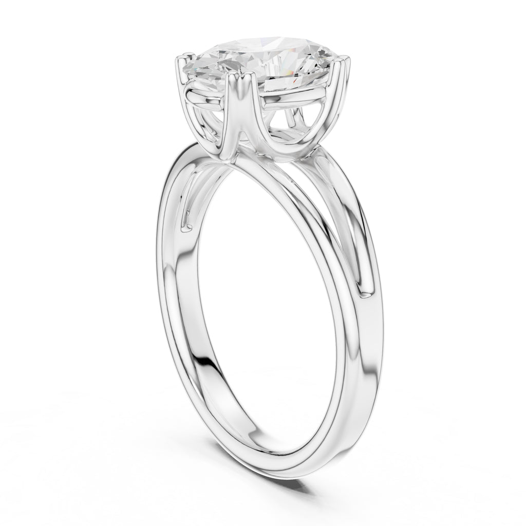 2.00 ct Open Frame Ring 2ct White Gold Oval